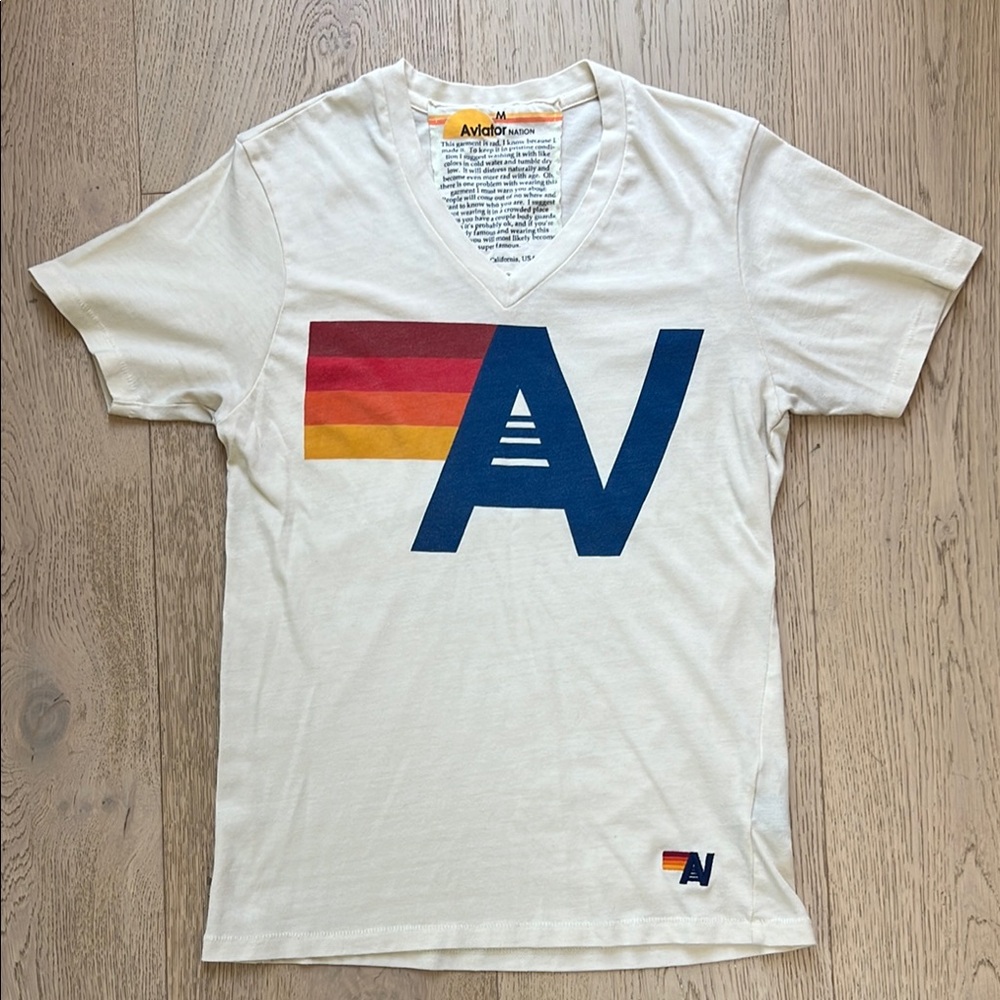 Aviator Nation Off White Graphic T-Shirt